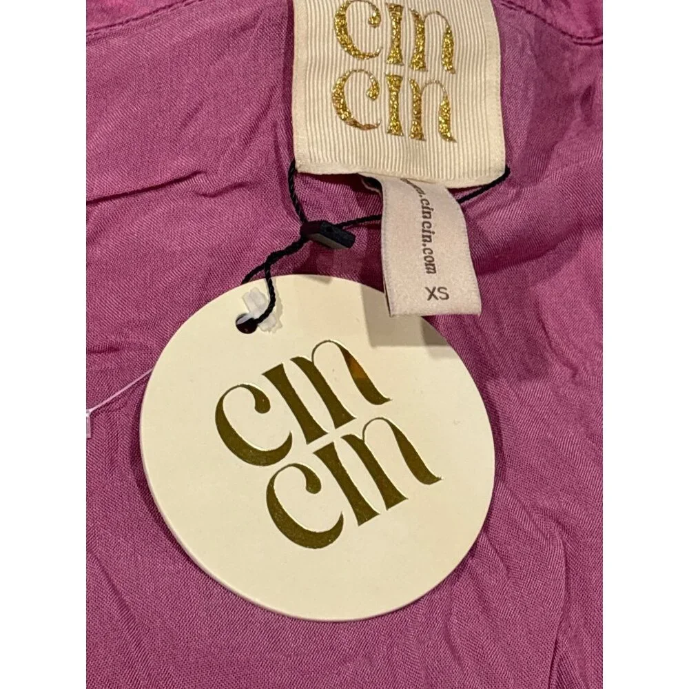 CIN CIN Angelfish Beaded Skirt in Dahlia X-Small New Womens Embellished Mini